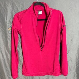 Nike Women's Fuchsia Quarter-Zip Sweatshirt